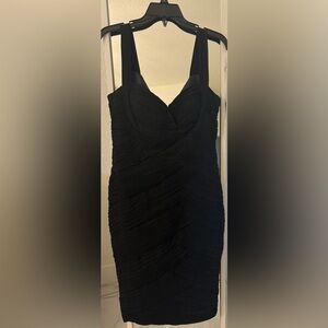 Jones New York Black Textured Dress